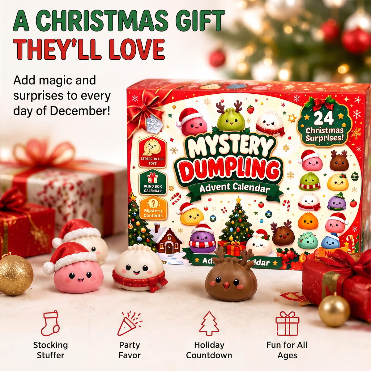 Mystery Dumpling Advent Calendar – 24 Squishy Surprises